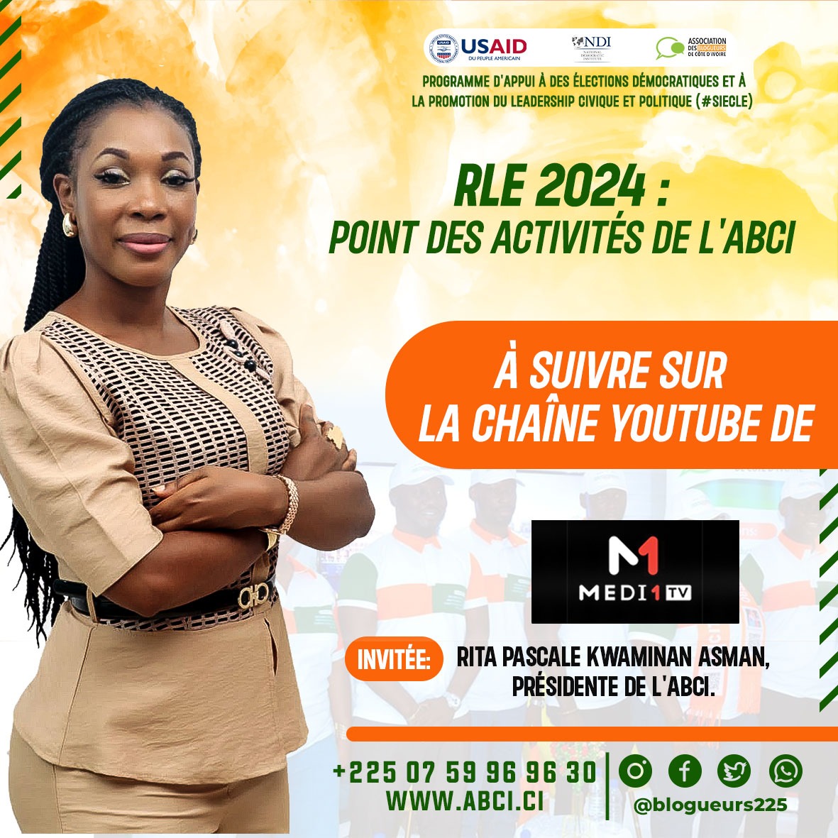 #RLE2024 : Point des activités de <a href="/blogueurs225/">Association des Blogueurs de Côte d'Ivoire</a>
Retrouvez  l'Edition spéciale: #RLE2024: Point des activités de L'ABCI sur de la chaîne YouTube de <a href="/Medi1tvAfrique/">Medi1TV Afrique</a>
Lien pour suivre l'émission ⏩ci.ci/BXyt
<a href="/ndicotedivoire/">NDI Côte d'Ivoire</a>
<a href="/USAIDWestAfrica/">USAID West Africa</a>
<a href="/USEmbAbidjan/">U.S. Embassy Abidjan</a>