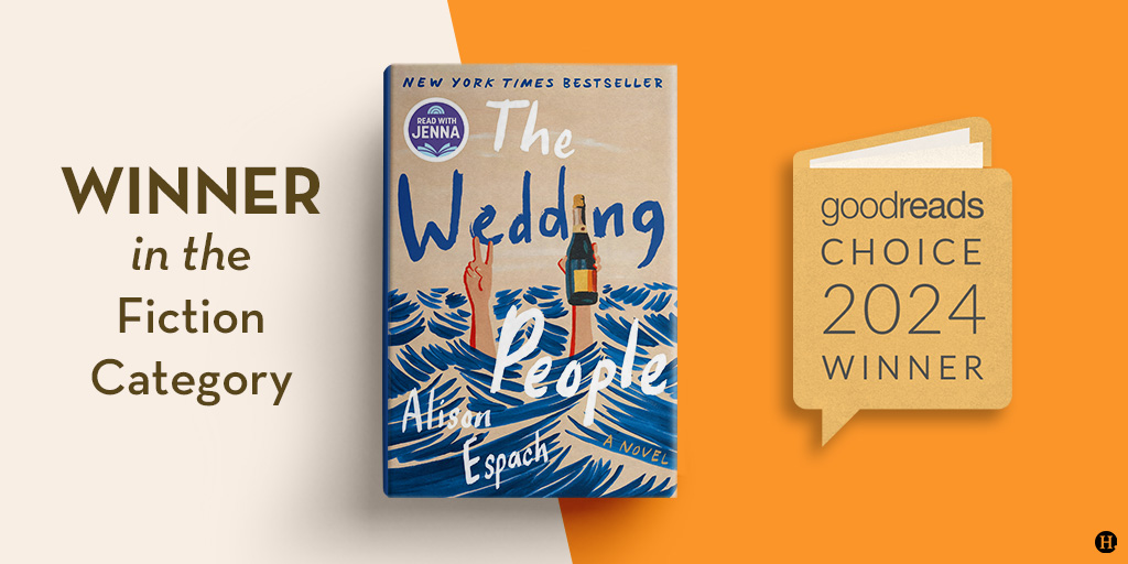 Henry Holt & Company (@henryholt) on Twitter photo The readers have spoken: #TheWeddingPeople by <a href="/AlisonEspach/">Alison Espach</a> is this year's 2024 Fiction category #GoodreadsChoiceAwards WINNER! 🎉🎉🎉 If you haven't had a chance to snag a copy or started reading it yet, why wait start reading the most loved fiction book of the year! The readers have spoken: #TheWeddingPeople by <a href="/AlisonEspach/">Alison Espach</a> is this year's 2024 Fiction category #GoodreadsChoiceAwards WINNER! 🎉🎉🎉 If you haven't had a chance to snag a copy or started reading it yet, why wait start reading the most loved fiction book of the year!