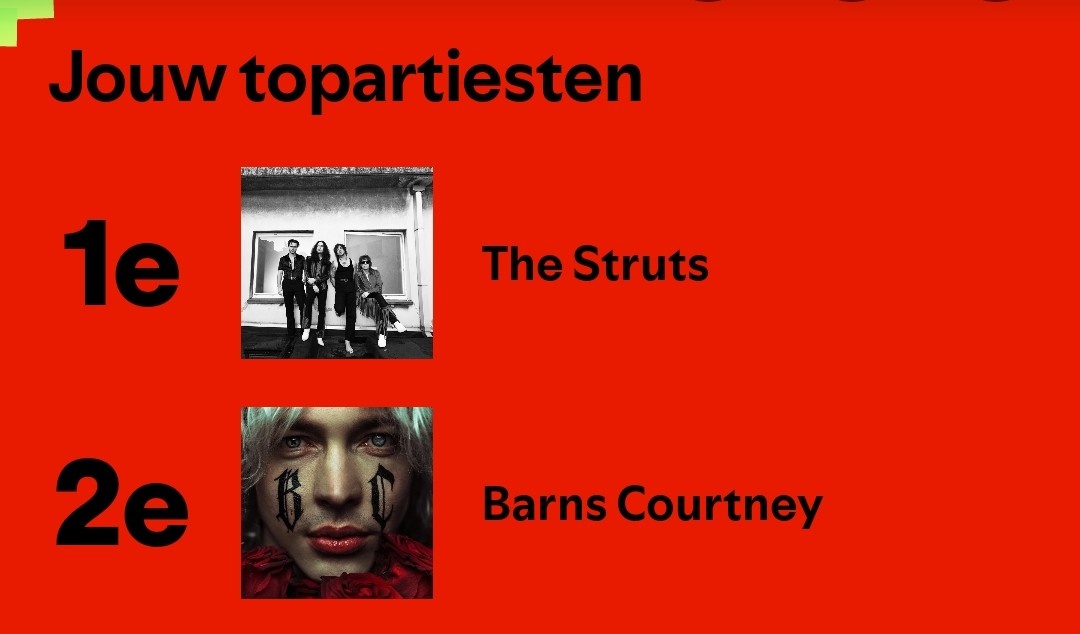Lein72's tweet photo. @Spotify @TheStruts and @BarnsCourtney https://t.co/Eph765epjy