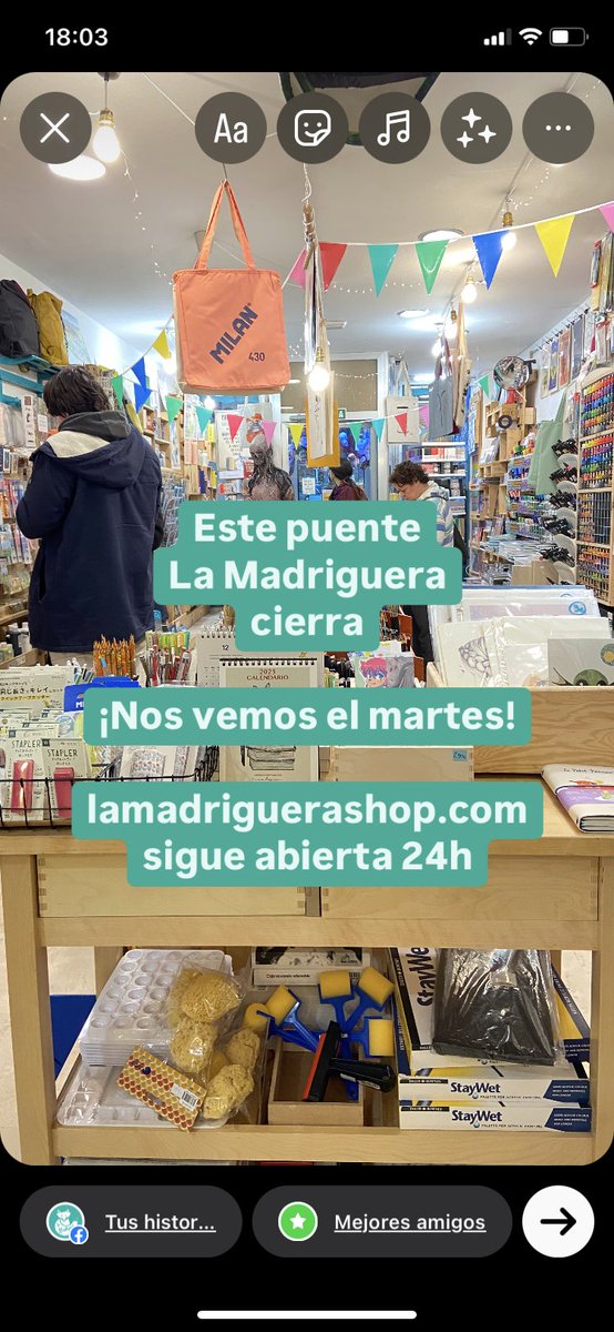 ¡Nos vamos de puente! Tenemos que coger muchas muchas fuerzas oara navidad.
Nos vemos el martes.

Recordad que la web está abierta toooooooodo el día.

lamadriguerashop.com