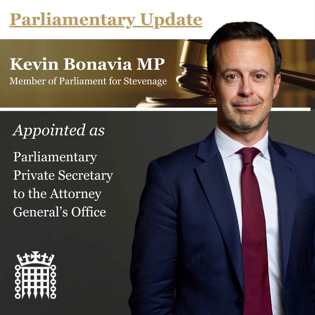 I’m honoured to have been appointed as the Parliamentary Private Secretary to the Attorney General’s Office.

I’m looking forward to supporting <a href="/attorneygeneral/">Attorney General's Office</a> Richard Hermer and Solicitor General <a href="/LucyRigby/">Lucy Rigby KC MP</a> with their roles in Parliament.
