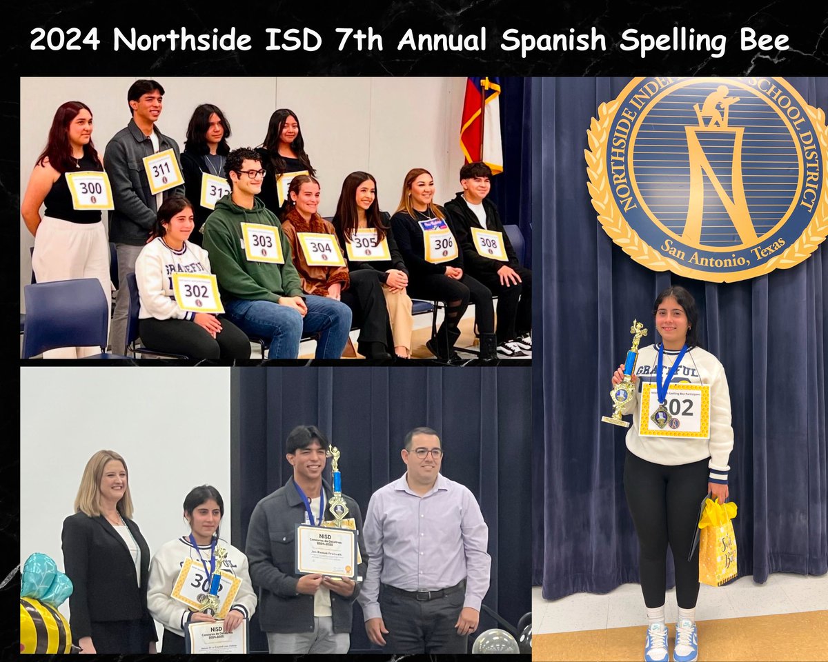 Salvatore Reginaldo (@sxreginaldo) on Twitter photo Extremely proud of Daniela Leon Hidalgo for her outstanding performance at the <a href="/NISDWorldLang/">NISD World Languages</a> 2024 Northside ISD 7th Annual Spanish Spelling Bee . Earning second place is an incredible achievement, and she represented <a href="/NISDClark/">Tom C. Clark HS</a> exceptionally well. Extremely proud of Daniela Leon Hidalgo for her outstanding performance at the <a href="/NISDWorldLang/">NISD World Languages</a> 2024 Northside ISD 7th Annual Spanish Spelling Bee . Earning second place is an incredible achievement, and she represented <a href="/NISDClark/">Tom C. Clark HS</a> exceptionally well.