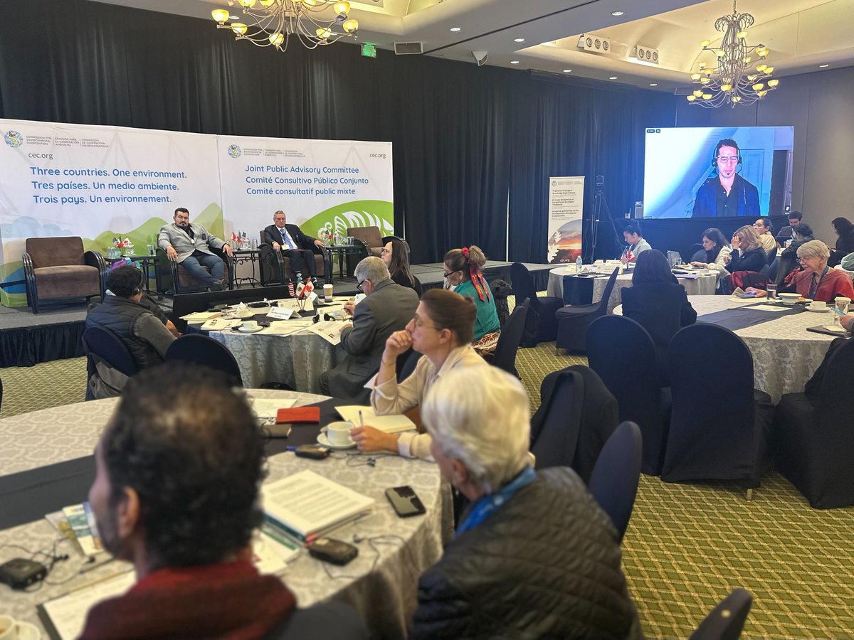 CECweb's tweet photo. ‘What we can do with the CEC is to work with &amp; within our countries on cooperating to change the rules to better work for #biodiversity and #nature.’

—@KaiChanUBC, Professor @ubcires, at #JPAC Public Forum in #CDMX

👉https://t.co/QReGVESzCw https://t.co/FgaqsqKYdE