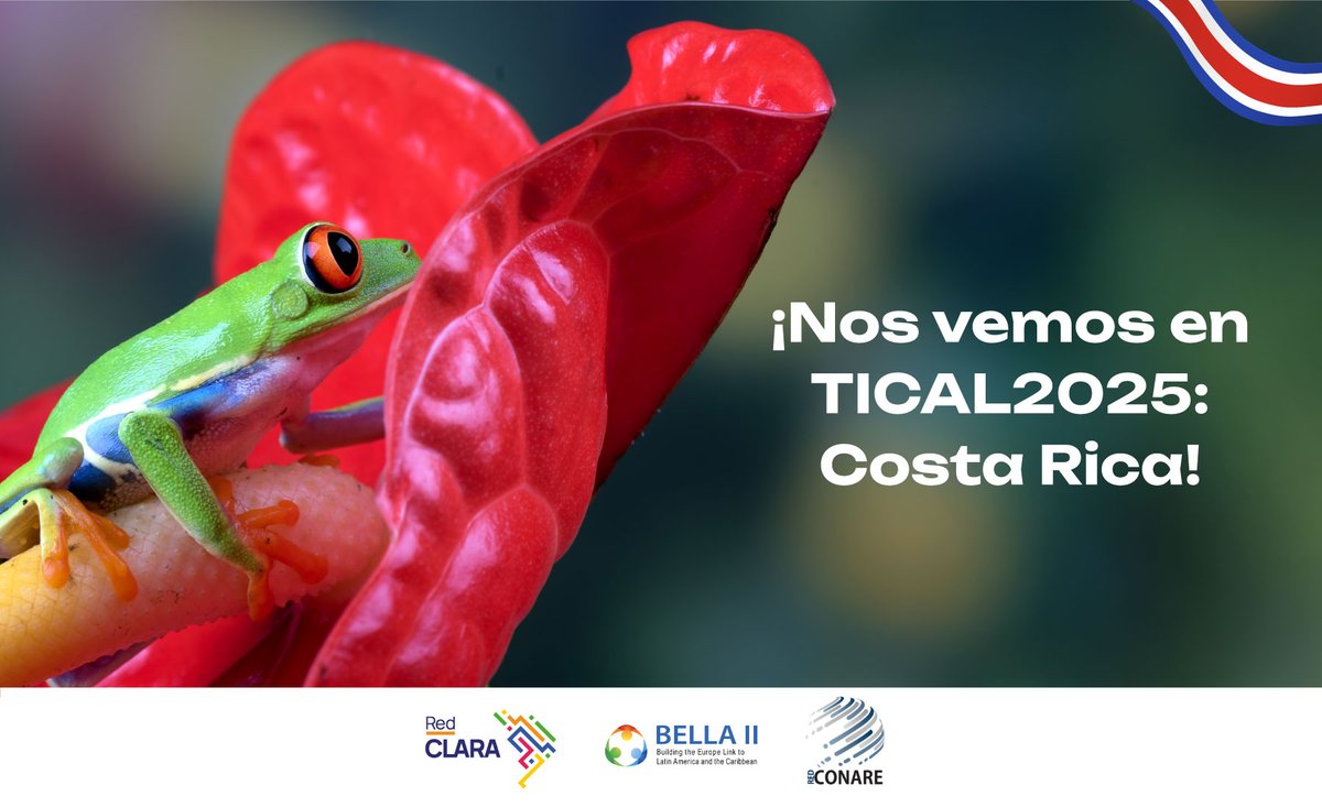 RedCLARA's tweet photo. 🥁🎉🎆¡Costa Rica 🇨🇷será el epicentro de TICAL2025! 🌎✨ La innovación, colaboración y el futuro digital de América Latina se encuentran en este evento clave. ¡No te lo puedes perder!  #TICAL2025 #Innovación #FuturoDigital https://t.co/xWNNbhgtbR