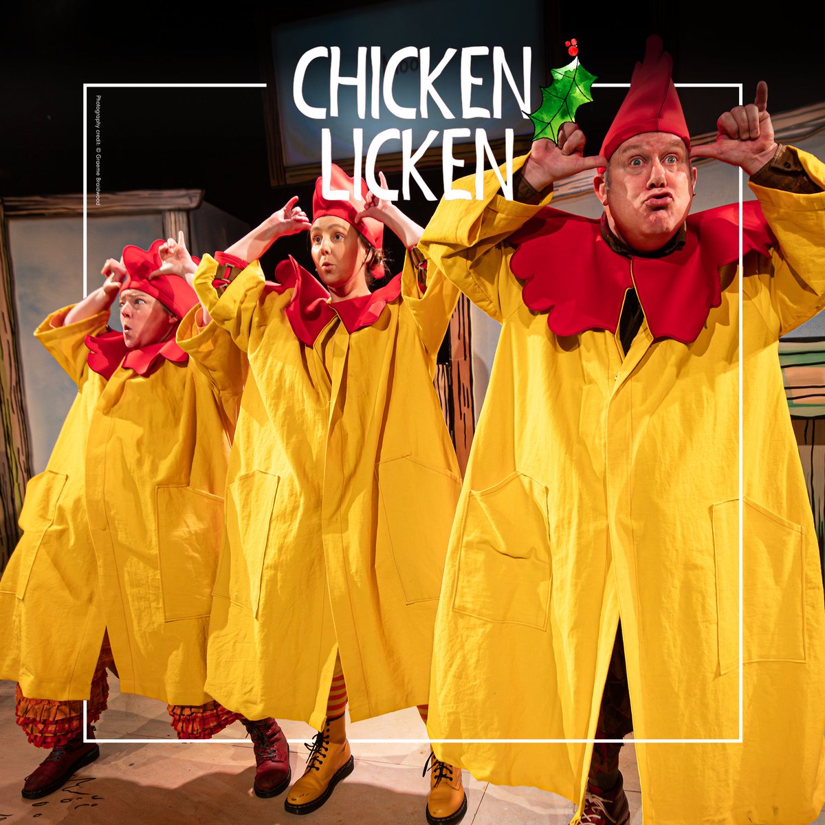 derbytheatre's tweet photo. 🎉 🐔 A big cluck-tastic congratulations to the cast and creatives of #ChickenLicken for an amazing start to our Christmas studio production! This vibrant, fun-filled show is already delighting audiences of all ages with live music, puppetry, and laughs galore. 🎶 🦆

Don’t miss this festive treat for families and little ones (ages 3+). Book your tickets now and join Chicken Licken and friends on their brave and hilarious adventure! 🎟️

Showing NOW until Sat 4 Jan, 2025 📆
🎟 - https://t.co/Mo7KZVlLTc
@HiccupTheatre, @PolkaTheatre