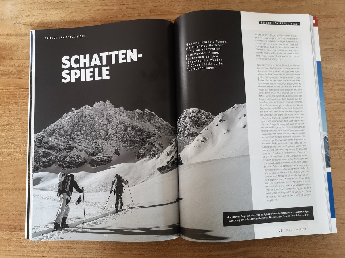 Druckfrisch: Meine 6-seitige Skitourenreportage in der aktuellen Winterausgabe des deutschen Magazins Aktiv in den Alpen 📸✍️🏔️⛷️
#reportage #text #fotografie #redaktion #skitour #davos