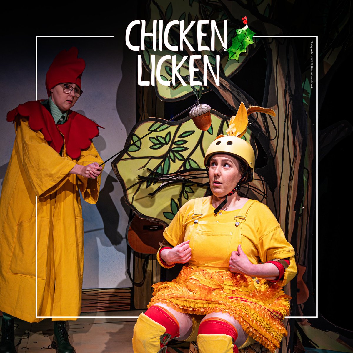derbytheatre's tweet photo. 🎉 🐔 A big cluck-tastic congratulations to the cast and creatives of #ChickenLicken for an amazing start to our Christmas studio production! This vibrant, fun-filled show is already delighting audiences of all ages with live music, puppetry, and laughs galore. 🎶 🦆

Don’t miss this festive treat for families and little ones (ages 3+). Book your tickets now and join Chicken Licken and friends on their brave and hilarious adventure! 🎟️

Showing NOW until Sat 4 Jan, 2025 📆
🎟 - https://t.co/Mo7KZVlLTc
@HiccupTheatre, @PolkaTheatre