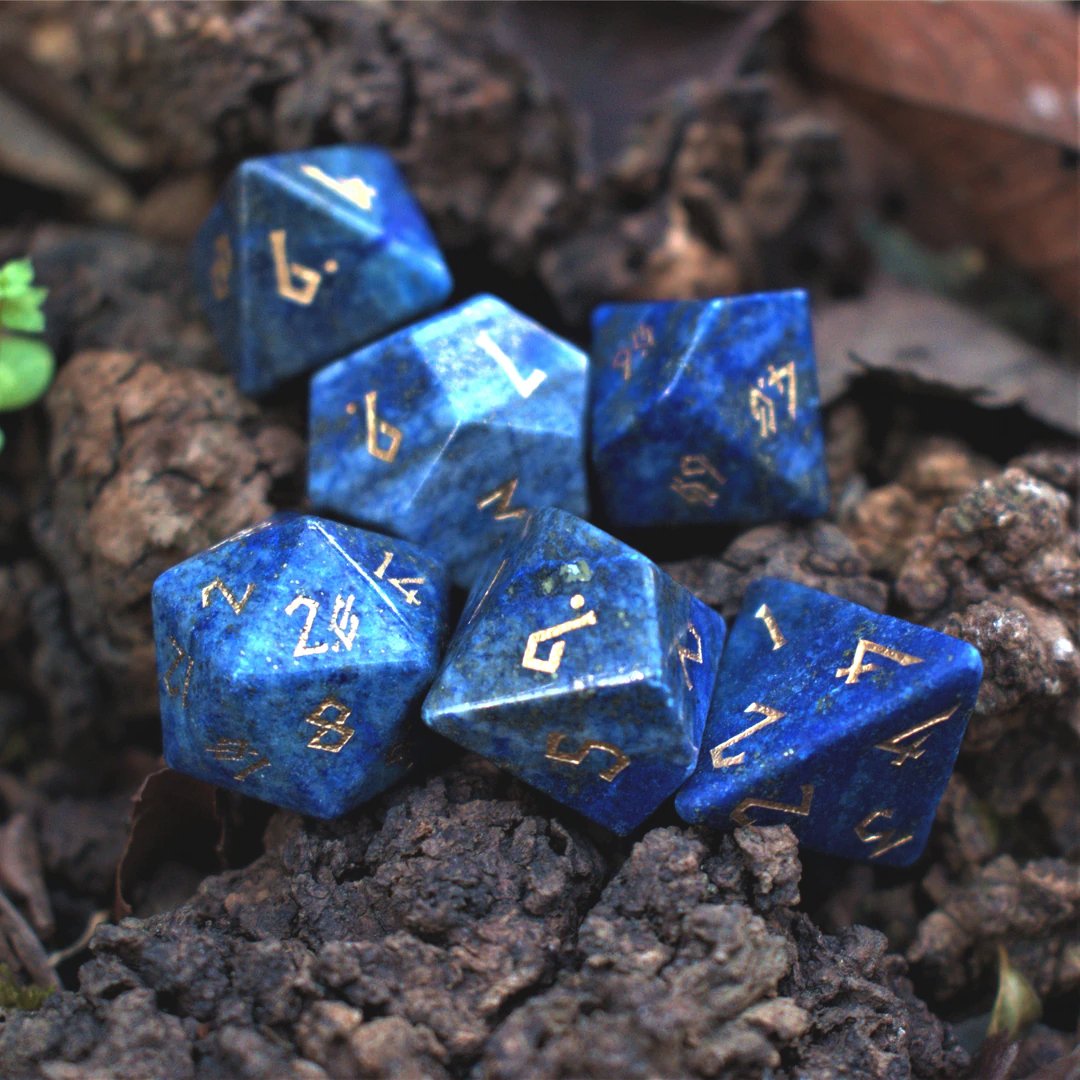 MistyMtnGaming's tweet photo. Embrace the deep, cosmic blue of our Lapis Lazuli dice set. Perfect for those who seek both power and beauty in their game. 🌟🎲
https://t.co/qp87WzReFU
#ShinyMathRocks #TabletopTreasures #RollWithUs #GeekyGifts #RolePlayingGames https://t.co/xrErCCjC11