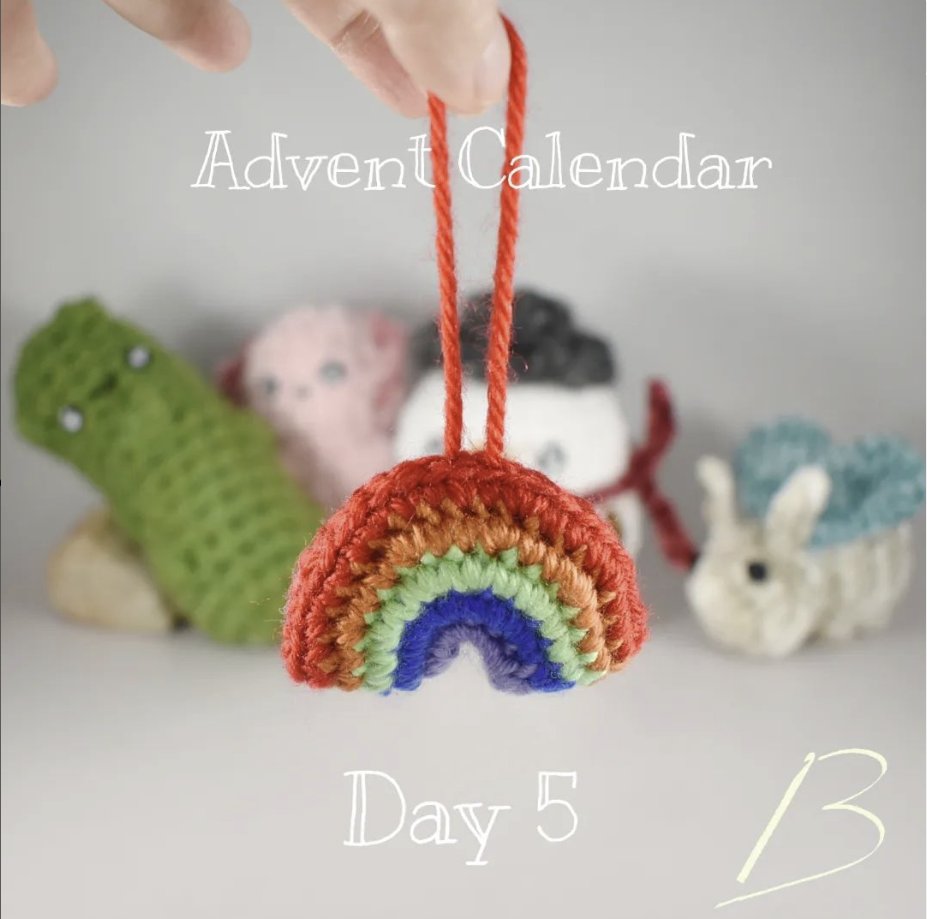 Belengeuve's tweet photo. Advent Calendar by @allfromjade #jadesadventcalendar

Day 5: Affirmation Rainbow by @MamaMadeMinis 

#belio #beliocrochet #amigurumi #crochet #ganchillo #rainbow #arcoíris https://t.co/sJTDxBB3Se