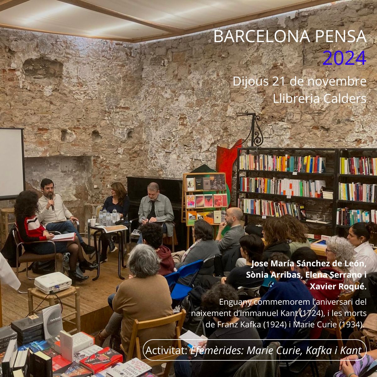 BarcelonaPensa's tweet photo. 📚Enguany les Efemèrides van tenir una nova edició a @LaCalders, dijous a primera hora amb assistència i molt bon ambient! https://t.co/OfUMFBJZrw