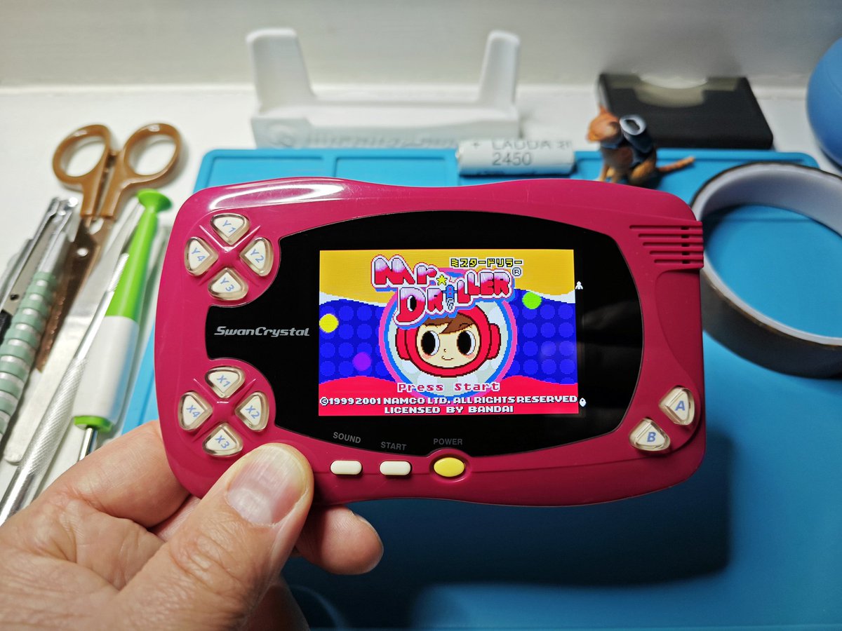 gameboykingdom's tweet photo. WonderSwan Crystal IPS feat. FlashMasta #gameboykingdom #wonderswan #flashmasta https://t.co/5oMWpnkoS5
