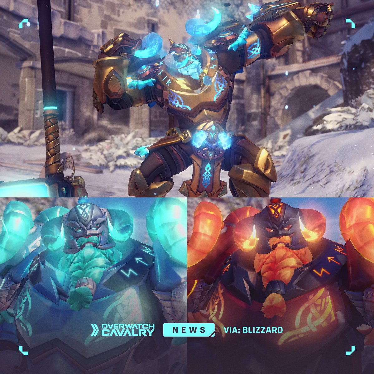 OWCavalry's tweet photo. New #Overwatch2 Season 14 Mythic Skin: Thor Reinhardt 🌩️ https://t.co/RIpzY6tQQx