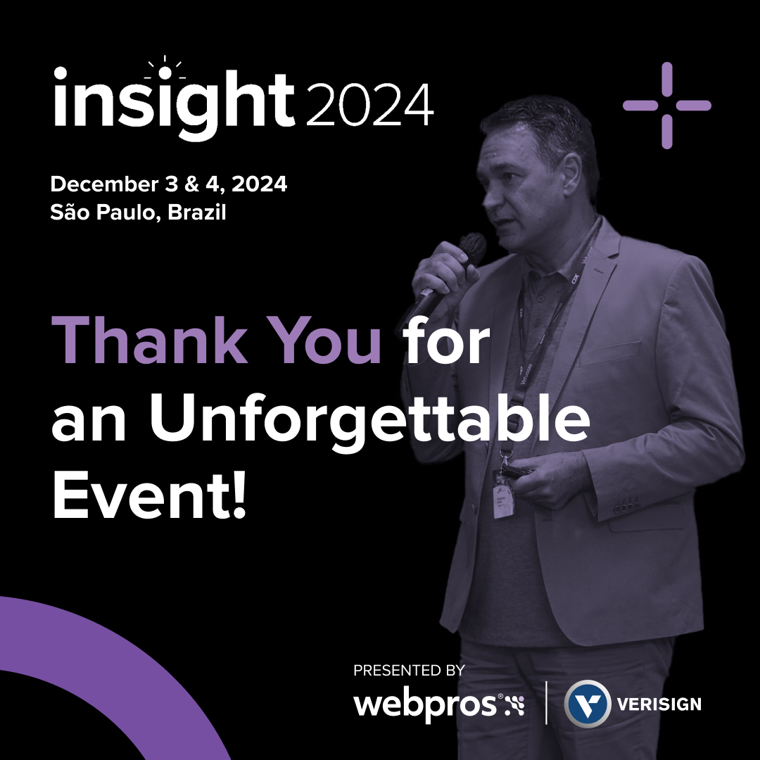 Insight2024 delivered expert insights, practical solutions, and priceless connections. 
Thanks to all who joined!

Don’t miss the next one: sign up on our website for event updates: b.link/c0cuwirc

#Insight2024 #EventosSãoPaulo #WebPros #Verisign  #HostingInnovation