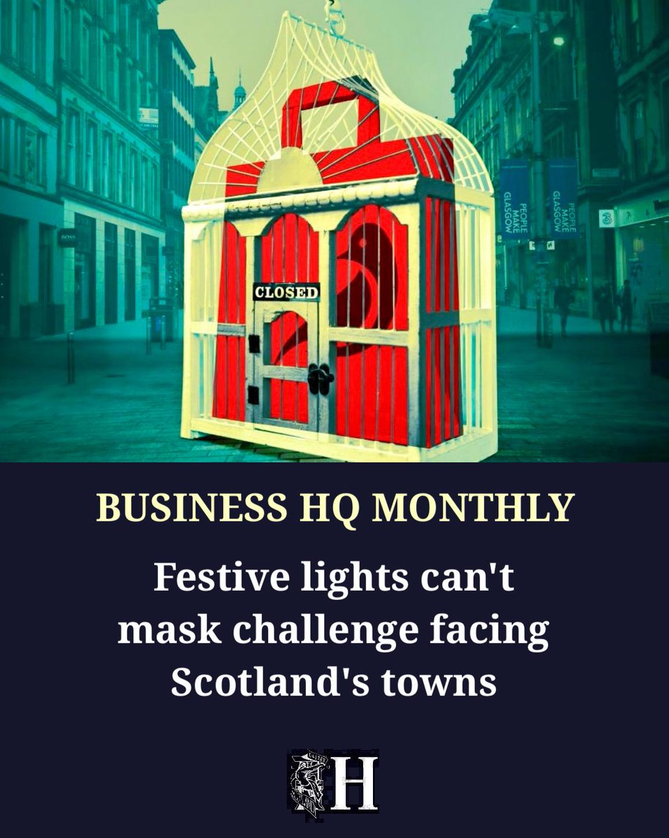 Here's a look at what's been covered in the latest edition of Business HQ Monthly, starting with <a href="/ScottWWright/">Scott Wright</a> on city centres that 'bear the visible scars of the pandemic and cost-of-living crisis'

heraldscotland.com/news/24772980.…

(1/5)