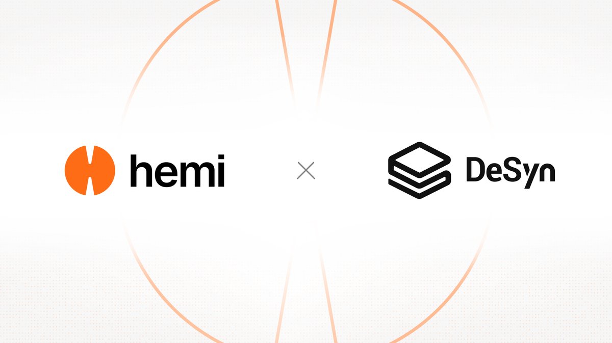 Hemi and <a href="/DesynLab/">DeSyn Protocol</a> are collaborating to redefine DeFi! Together, we're unlocking new ways for users to earn rewards, participate in airdrops, and engage with decentralized finance like never before.

hemi.xyz/blog/hemi-coll…

1/6