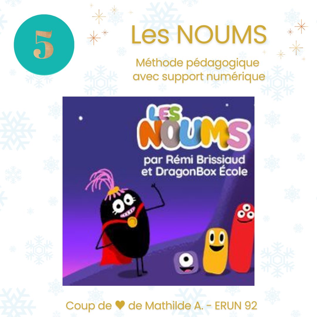 ✨PÉPITE 5 – Les NOUMS✨

Mathilde #ERUN92 a choisi de vous présenter <a href="/LesNoums/">LesNoums</a> 📶

➡️ méthode d’enseignement des mathématiques

➡️ avec matériel de manipulation et supports numériques

🔗acver.fr/pepites2024
Case 5️⃣
