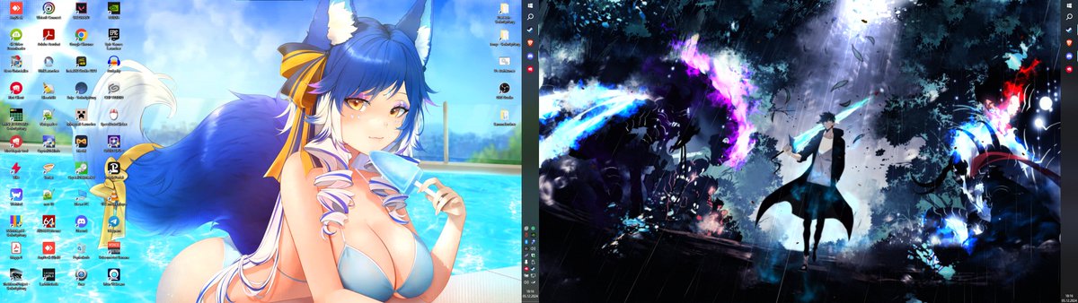 Corkiller3's tweet photo. @kiyichu @everylunaever meine Hintergründe :)
Links Icykaty eine sehr liebevolle Streamerin und rechts 
Solo Leveling weil es mein absoluter Lieblingsanime ist https://t.co/OhpMtFDu1Y
