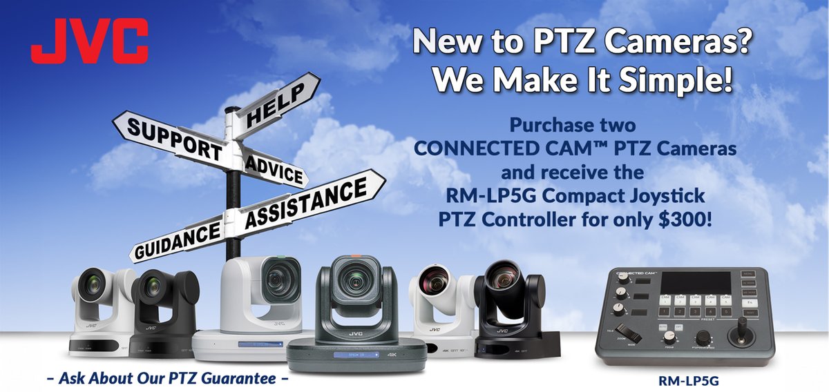 jvcprousa's tweet photo. New to PTZ Cameras? JVC makes it simple! Purchase two PTZ cameras and receive the RM-LP5G Compact Joystick for only $300! Learn more about this promotion: https://t.co/glTeTnzBvU
#JVCProVideo #PTZCamera #ProductionWorkflow #RemoteProduction #AVTweeps https://t.co/0qBctoStgA