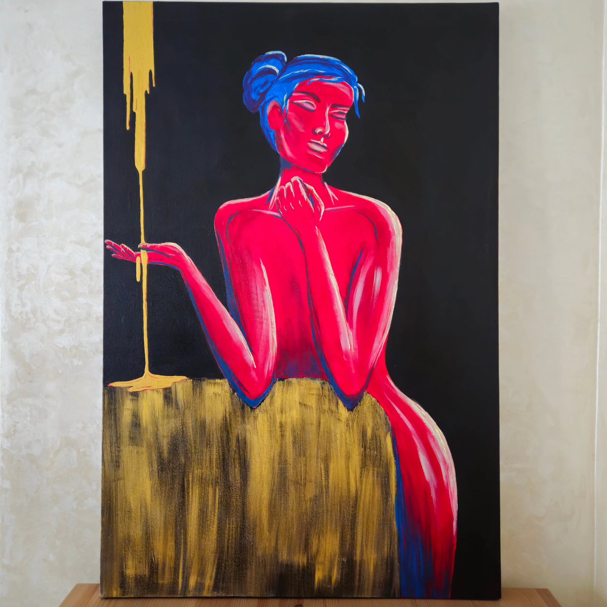 bagha_ti9ar's tweet photo. Le dernier tableau de l'année.
Je sais que je le dis de tous mes tableaux, mais celui là je l'adore, de la profondeur qu'il me dégage.

The waiting girl.
60x90 cm canvas - Timeless gold.
27.11.2024 https://t.co/JNzj6PvY40