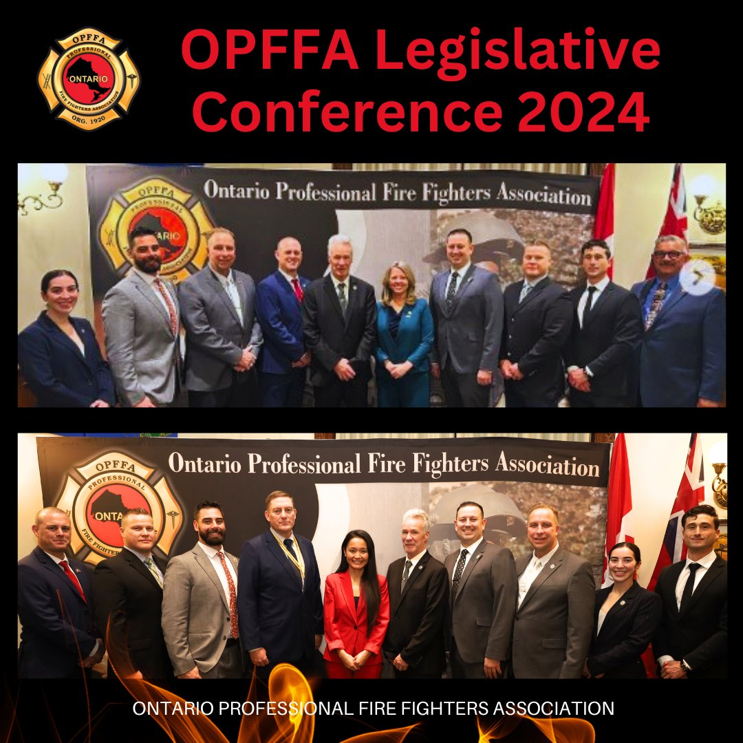Reflecting on this week, the #OPFFA2024 Legislative Conference was an invaluable opportunity for our union leaders to come together, deepen their understanding of key issues impacting #firefighters, and engage directly with MPPs to rally support for #firefighter health and safety