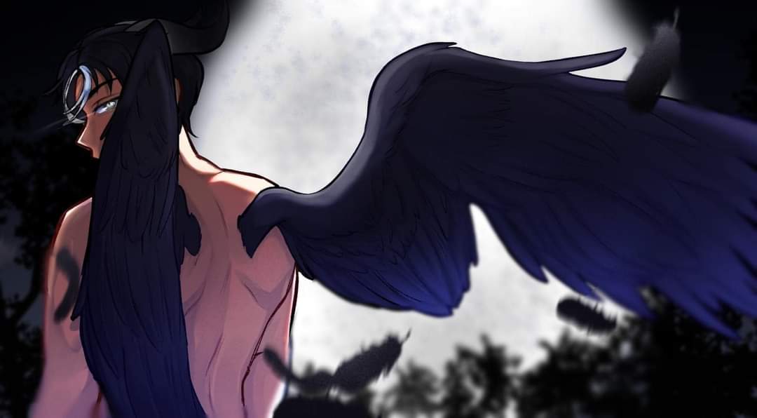 Fallen Shadows, Rising Mysteries 
#Banner #artist #SurrealArt #CelestialDreams #ExploreCreativity #ArtsyFandom #MythicalCreatures #AtmosphericArt #DarkFantasy #MidnightVibes #FallenAngel #WingsOfFreedom #MysticShadows #MoonlitNights #DreamscapeArt #FantasyArt