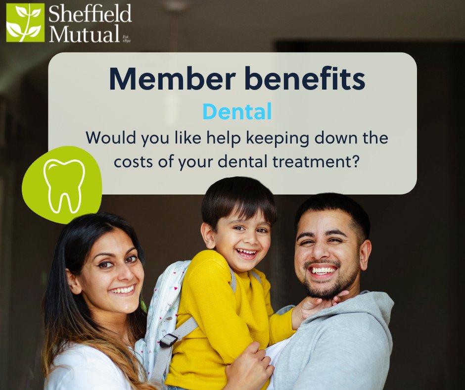 Being a member comes with a whole host of benefits incl. access to our discretionary optical and dental grants of up to £60 per member every two years.

More info can be found here: bit.ly/467oZqP

Sheffield Mutual reserves the right to remove, replace or add benefits.