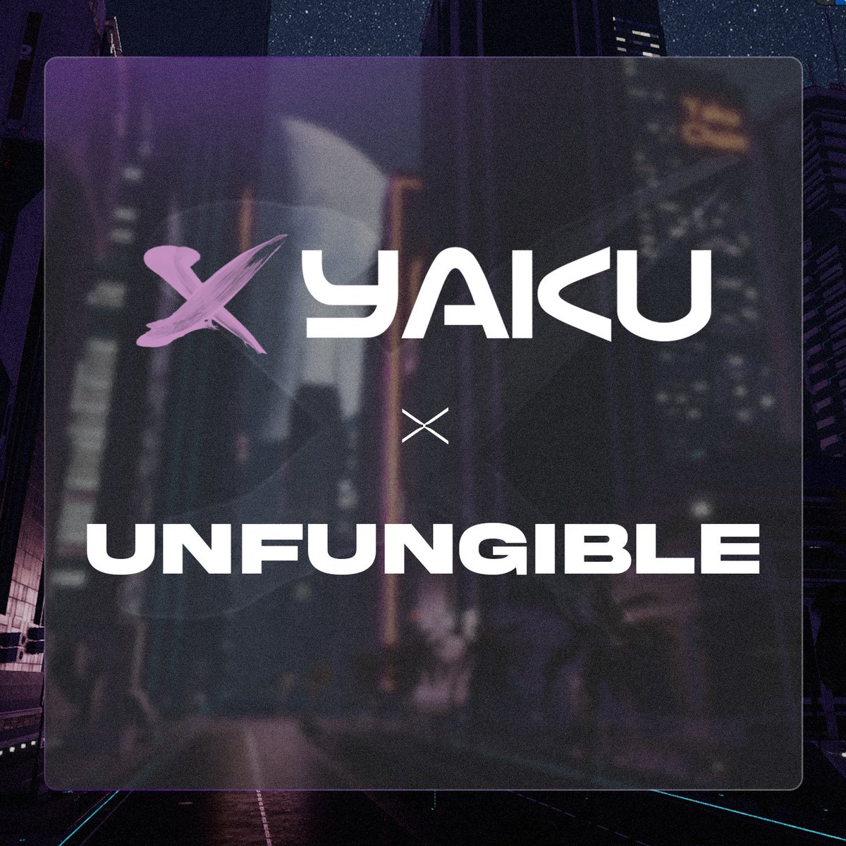 YakuCorp's tweet photo. Yaku x Unfungible. 

Big things coming 🫡 Marketing powered up. https://t.co/AQVtOBwJyQ