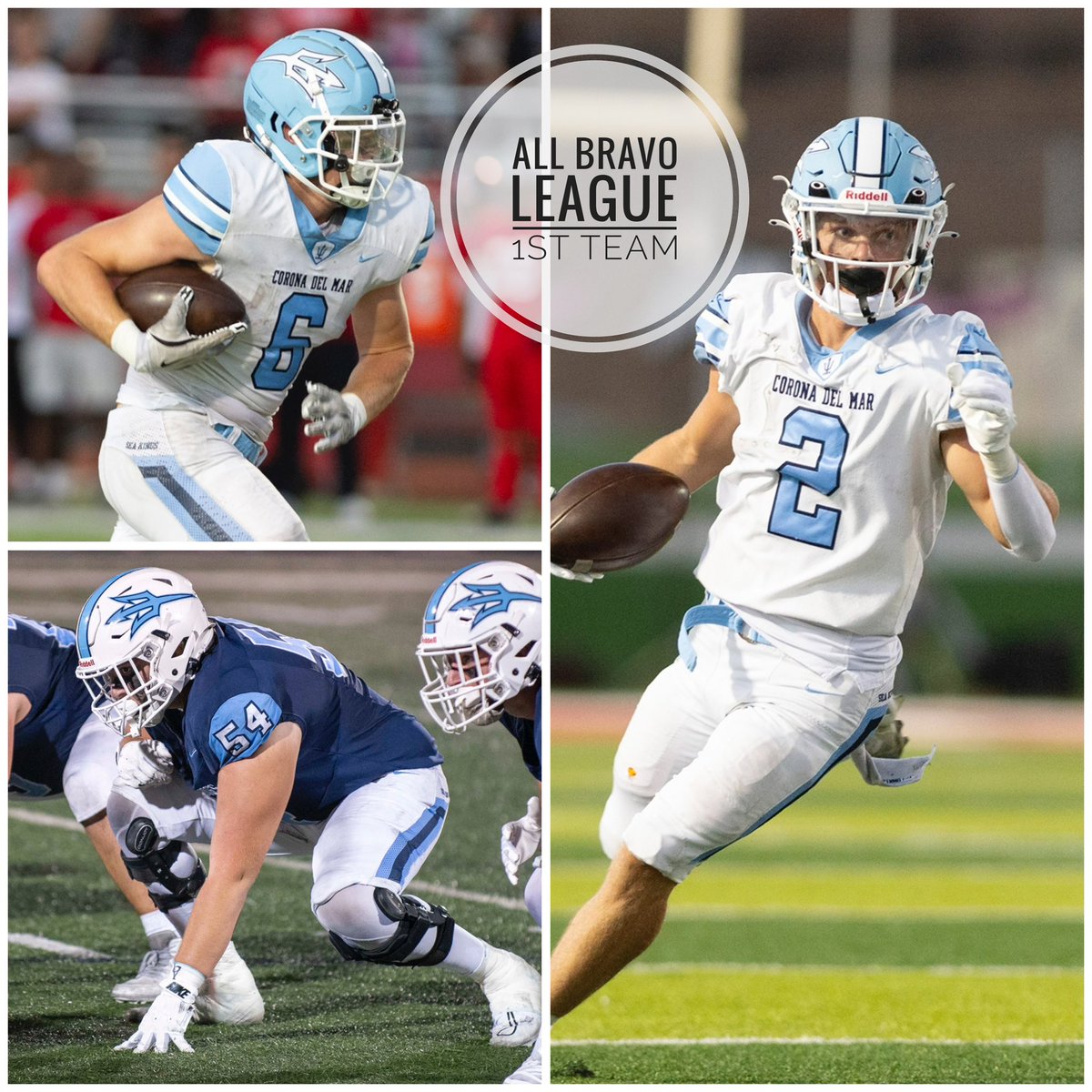 A big congratulations to our All Bravo League 1st Team honorees! #2 Wyatt Lucas, #6 Breck Clemmer, and #54 Anthony Hastings making big plays all season long. Good work boys! 🔱🏈🔥

#goseakings #hardworkpaysoff #dedication #footballisfamily