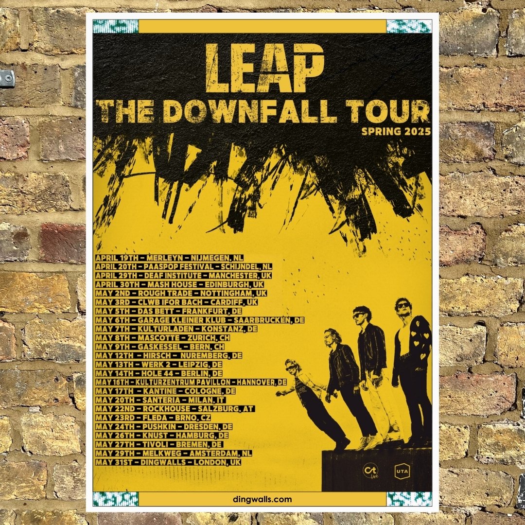 ✐ <a href="/leap_the_band/">leap_the_band</a> are touring next spring!

Tickets for the Dingwalls show on May 31st are flying - did you get yours?

🎟: dingwalls.com/gig/citizen-li…

<a href="/citizenticket/">Citizen Ticket</a>