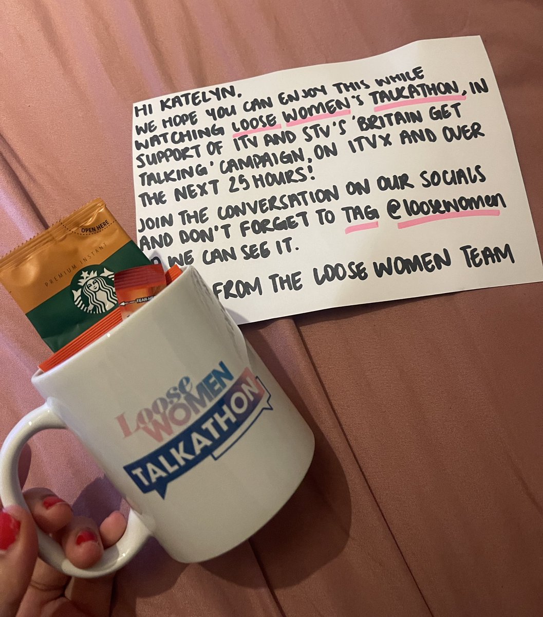 katelynnmensah_'s tweet photo. Huge thanks to @loosewomen for sending over this as part of your #talkathon ! #BritainGetTalking https://t.co/eamrwRtTQg