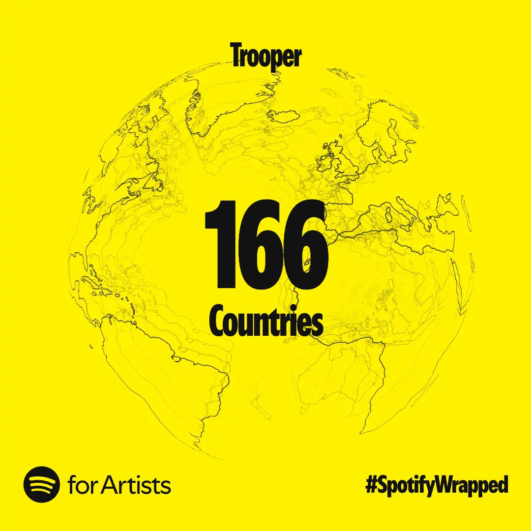 Thank you. 🤟🤘✌️

#SpotifyWrapped #TrooperFansAreTheBest