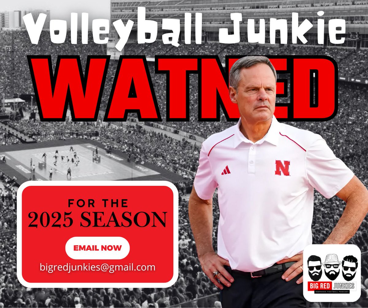 We're expanding next year! 

If you or someone you know LOVES <a href="/HuskerVB/">Nebraska Volleyball</a> and likes to talk, we'd love a chance to chat about a new show idea! 

#gbr #huskers #nebraska