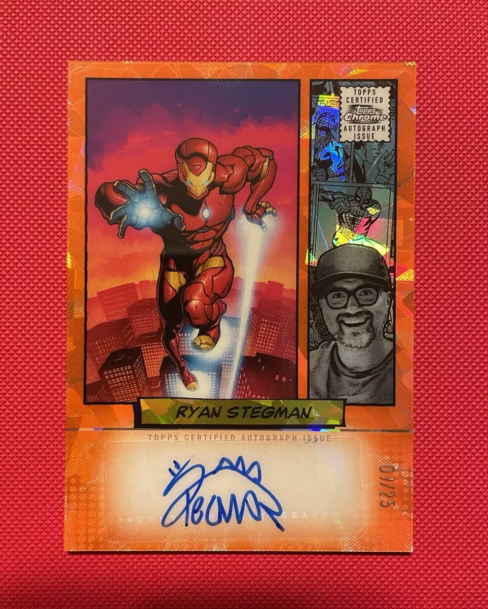 SDCollection_'s tweet photo. https://t.co/9PaBCIS3YW
2024 #Topps Chrome #Marvel Sapphire #ironman Ryan Stegman Artist Autograph Orange 07/25 Just Listed! #eBay #eBaySeller IRON MAN! https://t.co/npnz6nkDvT