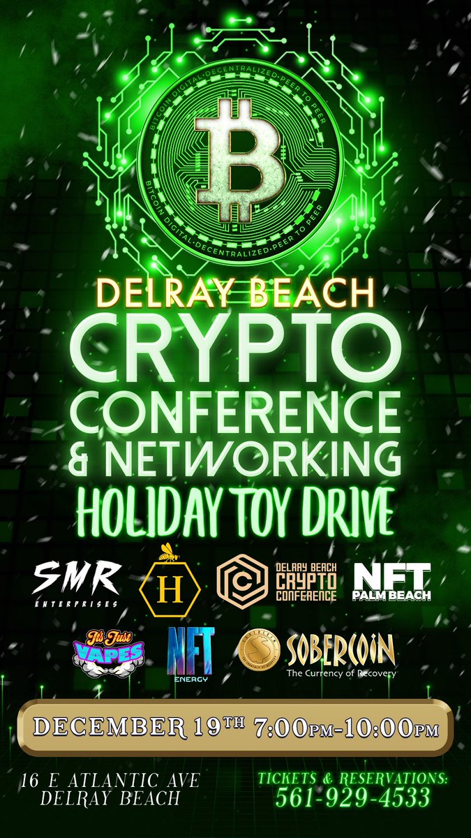 Crypto Networking Event &amp; Holiday Toy Drive! Cryptonetworkingdelray.eventbrite.com