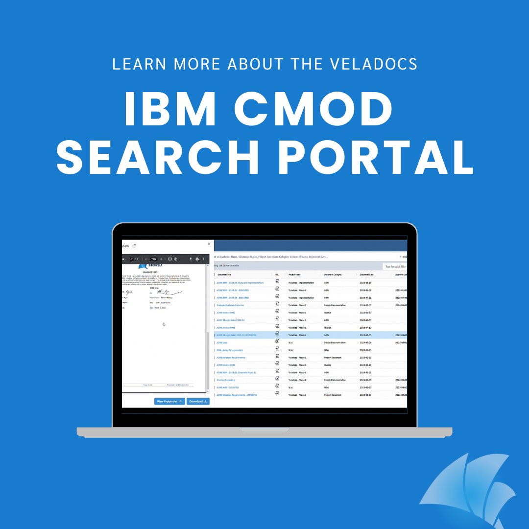 docuvela's tweet image. Veladocs Search Portal for IBM CMOD offers advanced technology to enhance your organization&apos;s search capabilities! 🚀 
docuvela.com/veladocs-ibm-c…
#IBMCMOD #ECM #Veladocs
