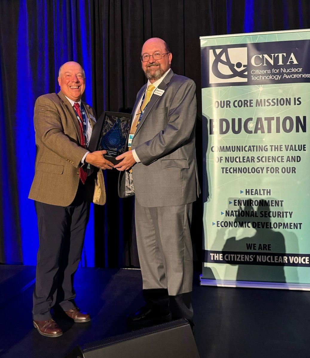 Our Environment, Safety, Health, and Quality Deputy Director Kent Rosenberger was recently honored with the Nuclear Service Award from <a href="/CNTAware/">Citizens for Nuclear Technology Awareness</a>. More on Kent’s impressive service to the #nuclear industry here: savannahrivermissioncompletion.com/post/srmc-s-ro…