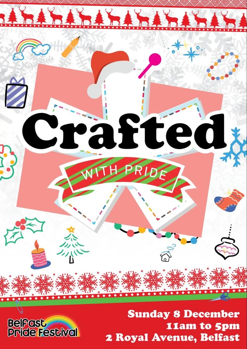 alliinrainae's tweet photo. Just THREE more sleeps until @belfastpride's first ever Christmas craft fair! 🌈

Come on out and support local LGBTQIA+ creatives this Sunday between 11am and 5pm - we'll be in the lovely 2 Royal Avenue, just a 5 minute dander from the Christmas markets at city hall 🎄 https://t.co/kLPqojmVFd