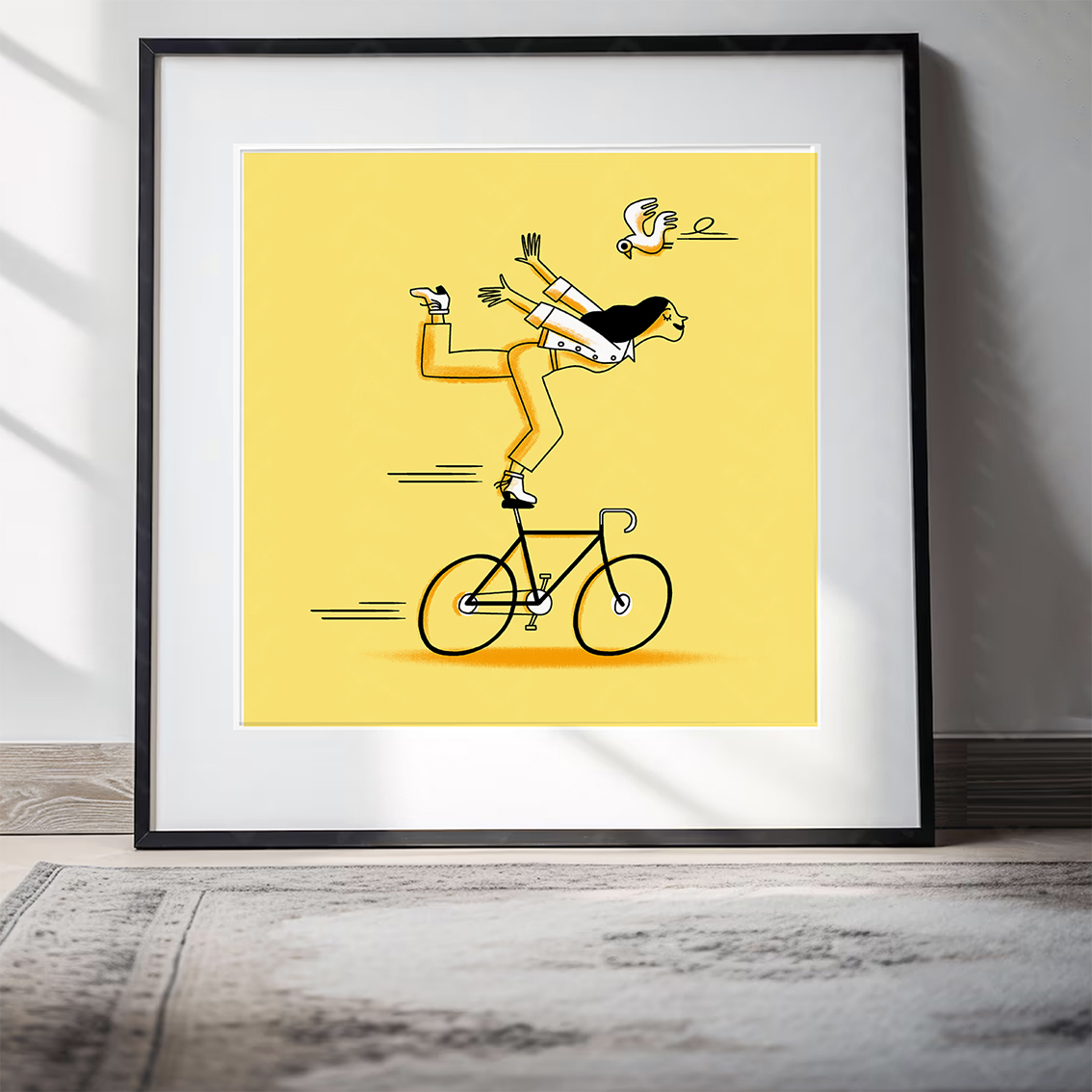 Tirage d’art signé - 30x30 - papier aquarelle 210 g. - 30 € + 10 € de frais d’envoi - commande en dm - l'ensemble des tirages 👉 clod-illustrateur.fr/shop

#velo #deco #velotaf #bicyclmette #illustration