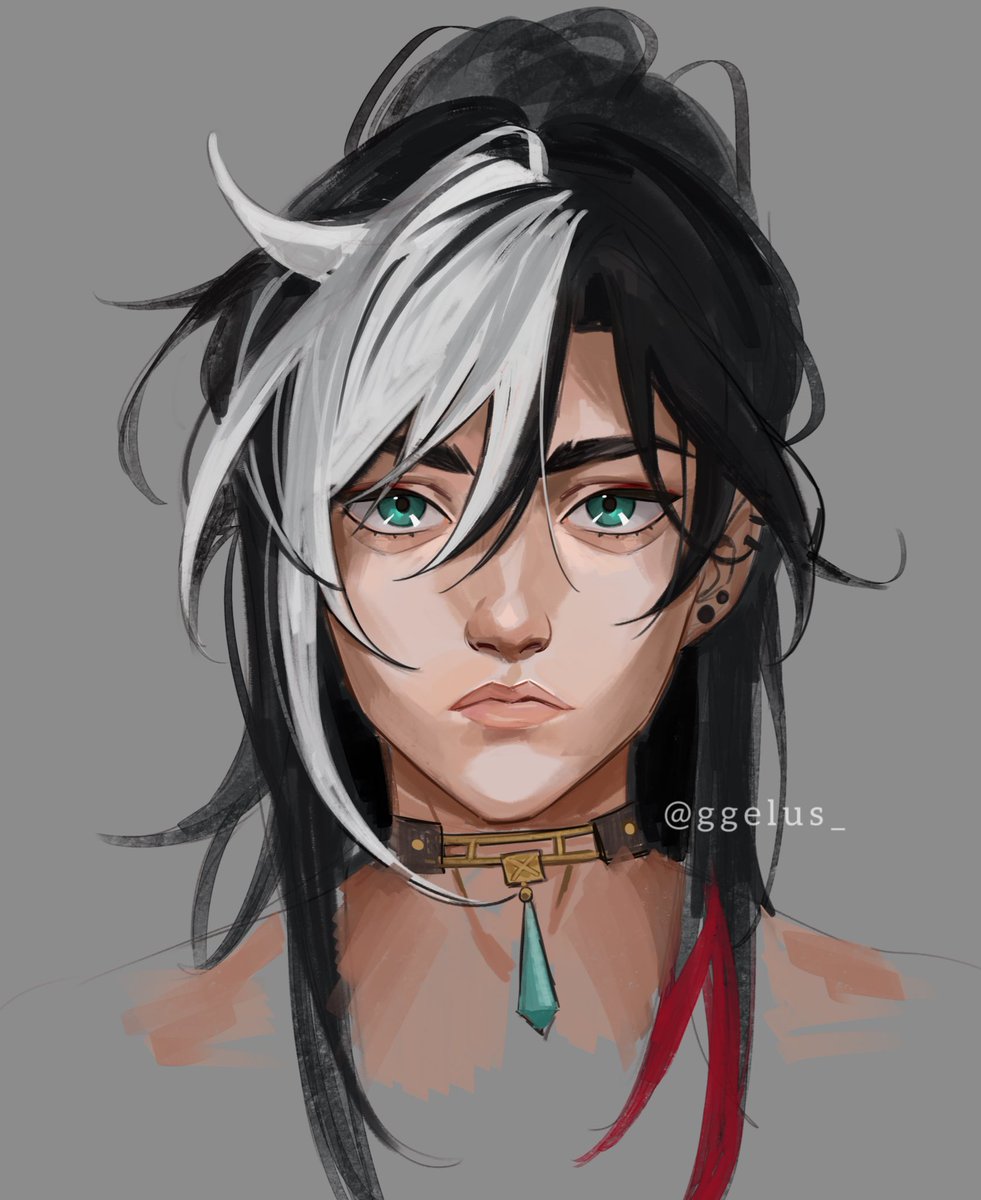 ggelus_'s tweet photo. I found a very cool brush and drew my oc in the arcane style hehe https://t.co/rCWuBAP1iq
