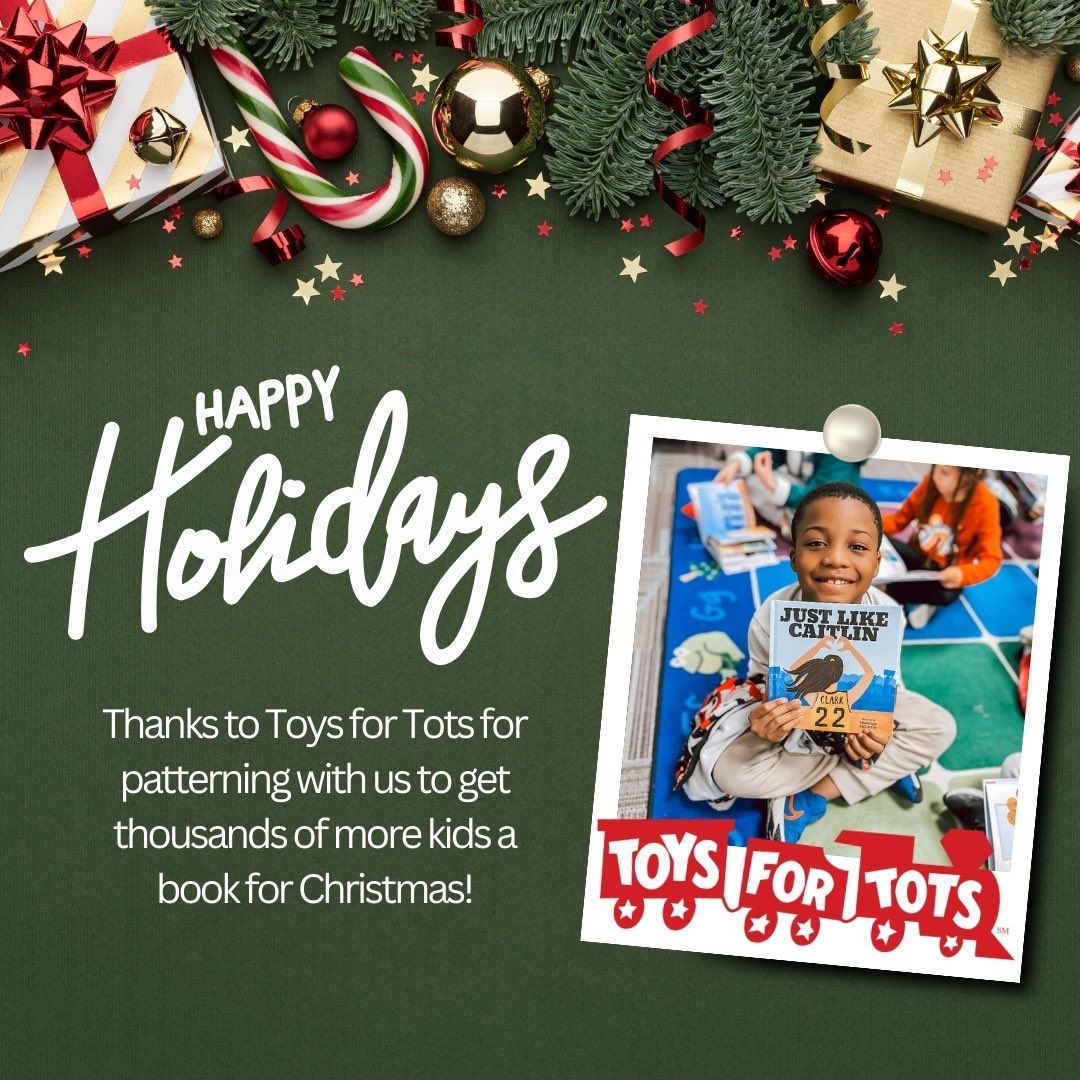 We are excited to partner with @toysfortots.desmoines! Thousands more kids will be getting a ‘Just Like Caitlin’ book for Christmas this year! @toysfortotsofficial 🎄🏀🎁❤️
