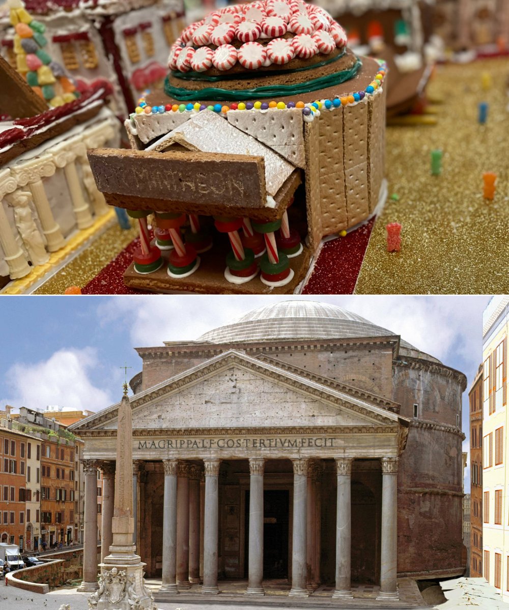 We swapped concrete columns for candy canes, building the “Peppermintheon” at #Gingertown DC 2024. Themed "Rome Sweet Rome," this year’s master plan was inspired by the grandeur of #AncientRome, with gingerbread structures taking cues from iconic Roman architecture.

➡️View more