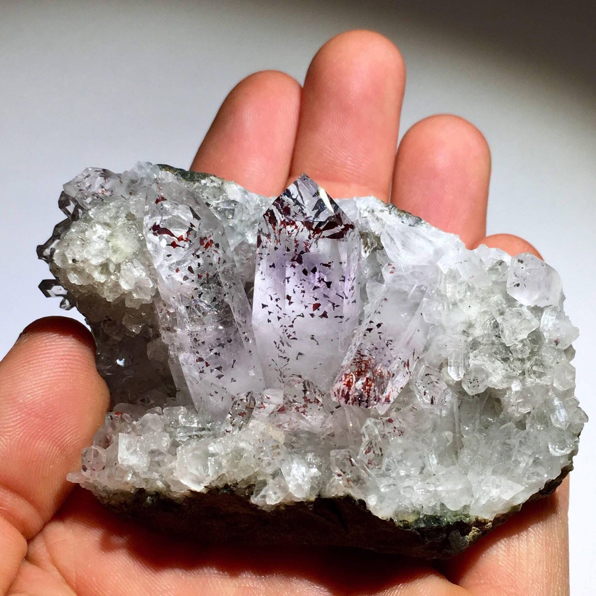 exoticcrystals's tweet image. ⚜️Amazing Brandberg Quartz with Hematite Inclusions from Namibia✨ #Brandberg #minerals #Quartz