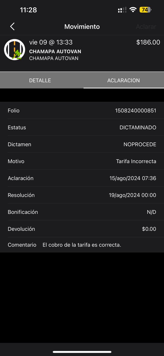 Gibran_herrera's tweet photo. @atnTAGPASE en agosto me cobraron todo el recorrido cuando usé otra caseta, ya sé que no es mucho pero es un robo y con ese dinero bien puedo comprarme un café 😌 https://t.co/vQyYLjYbg7