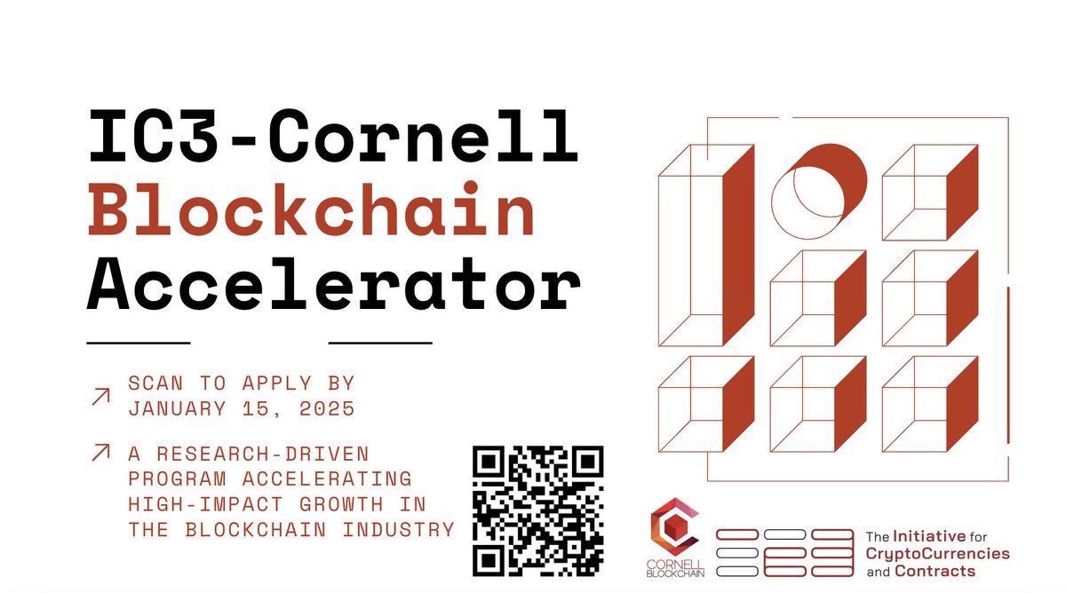 How can industry and academia work together to advance crypto and blockchain development?

We’re excited to introduce the IC3-Cornell Blockchain Accelerator: A groundbreaking initiative, led by students and alumni, to transform research and bold ideas into real-world