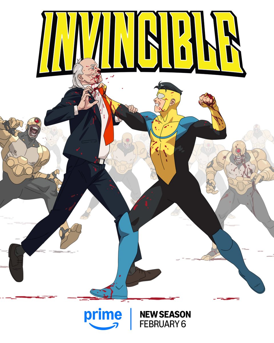 PrimeVideo's tweet photo. His time to shine. Invincible season 3 premieres February 6. https://t.co/zvxIXcMGD8