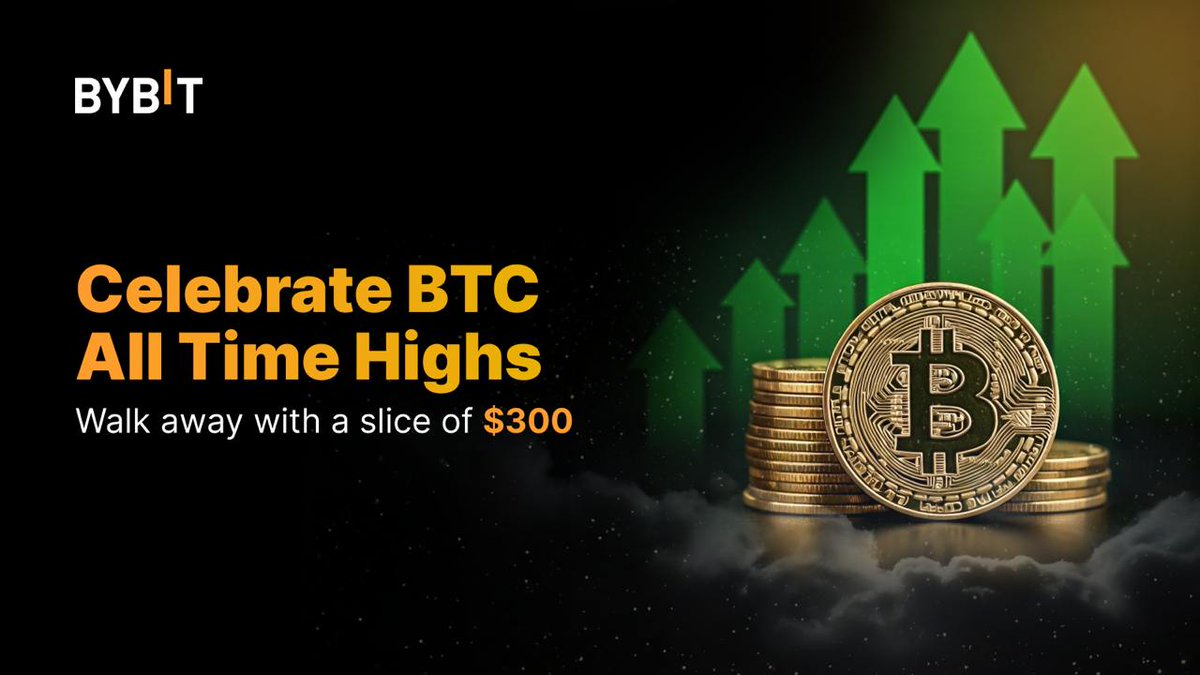 🎁Walk away with a slice of $300 in Bybit #BTC All-Time-High Celebration

👉TO WIN
1️⃣ Follow <a href="/BybitAfrica/">Bybit Africa</a> and turn on 🔔
2️⃣ Also follow us here: tinyurl.com/BybitAfricaTik…
3️⃣ Like and Retweet this post: Tag 3 friends
4️⃣ Fill out this form: forms.gle/4khypGwCrfyrrJ…