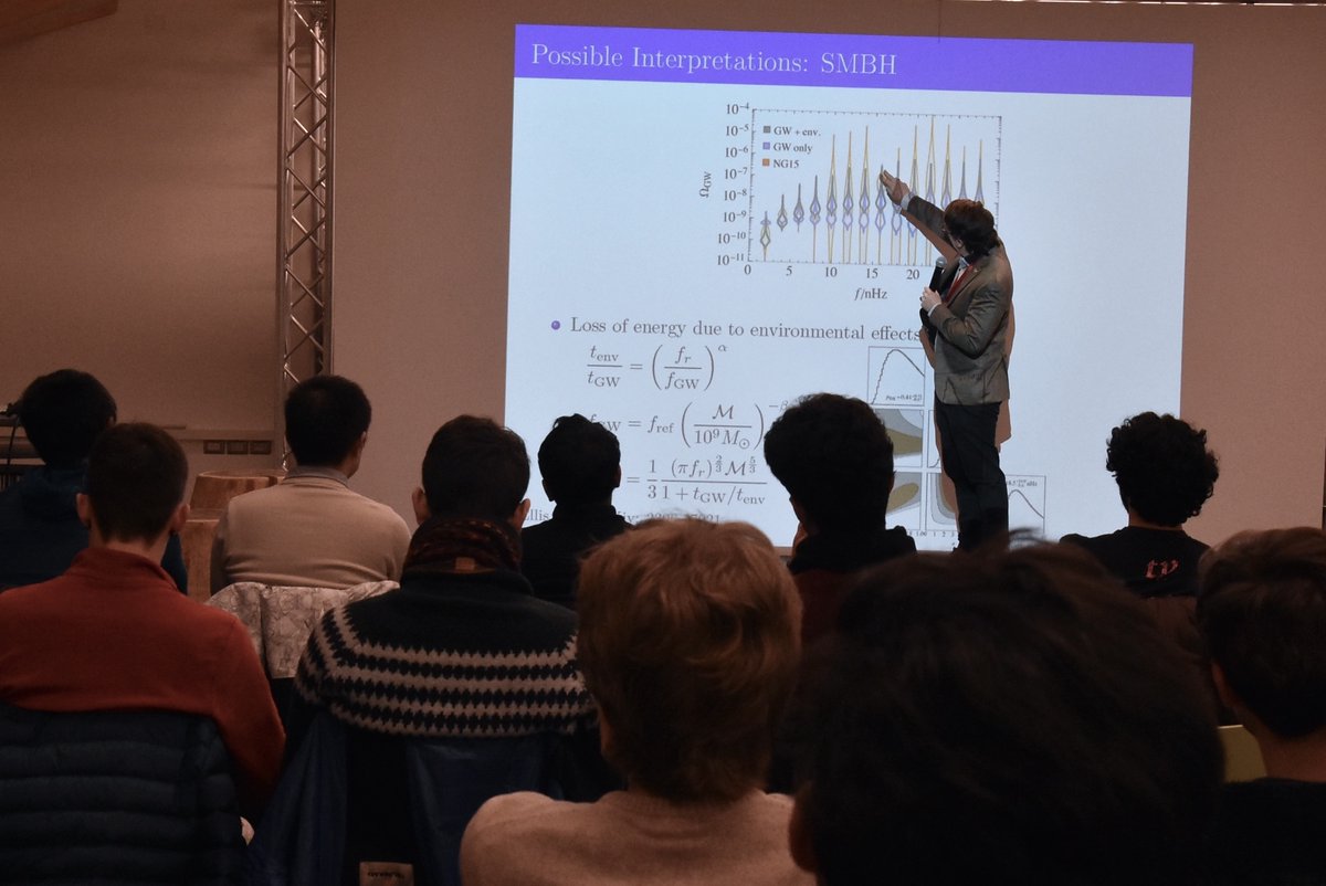 ❄️ Marek Lewicki's lecture at #WSCtonale about testing fundamental physics with gravitational waves! #Cosmology #GravitationalWaves