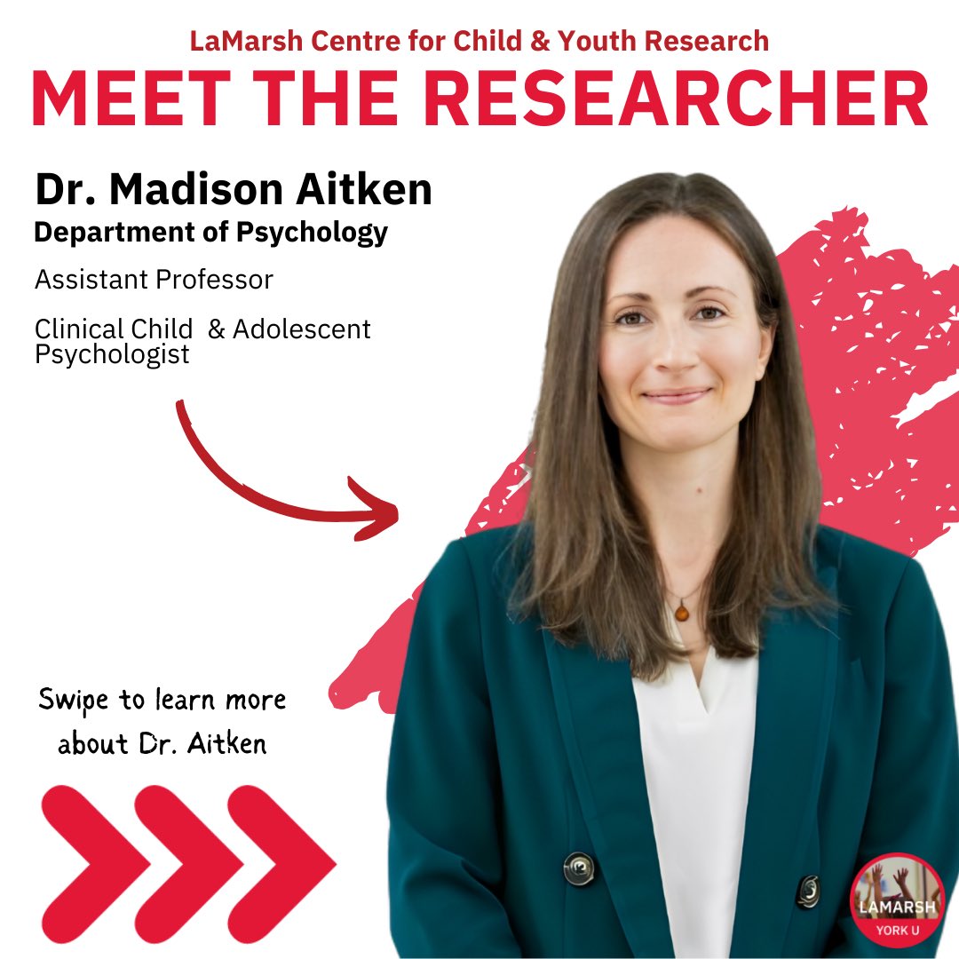 LaMarshCentre's tweet photo. Have you wondered about how parenting impacts a child’s mental health? 

Dr. Madison Aitken’s recent paper has an answer to this question! Swipe to learn more about Dr. Aitken, her research interests, and her recently published findings! https://t.co/PA2q56sCzD