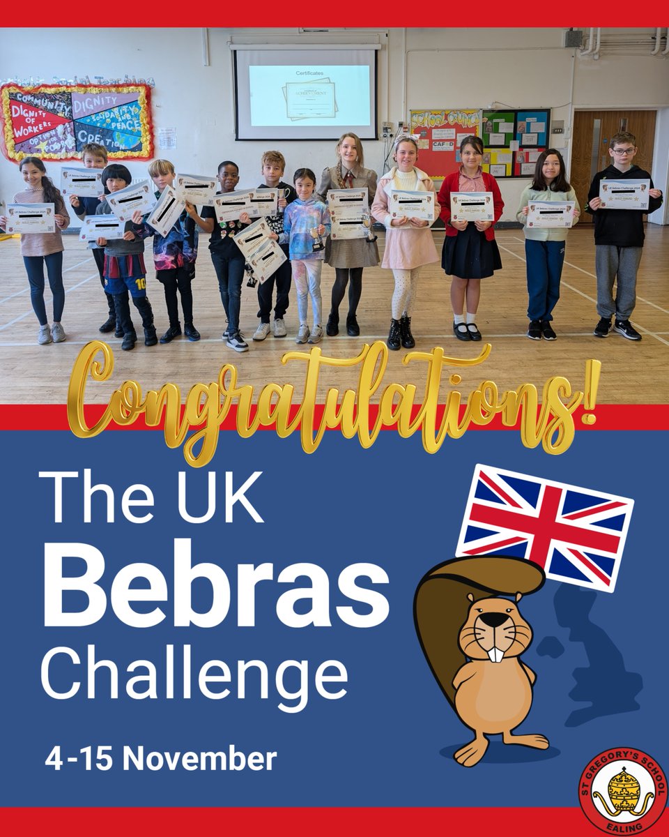 A huge thank you to Mr Dias for his hard work in enabling St Gregory's to participate in the Bebras Computing Challenge once again this year! 🏆 
👏 So many of our pupils did an incredible job—congratulations to everyone who took part, especially those awarded certificates.