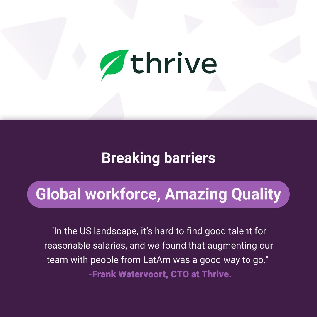 Thrive’s Experience with Zipdev: “With Zipdev we found that augmenting our team with people from LatAm was a good way to go." 
#ClientSuccess #Zipdev #RemoteWork